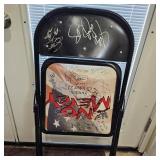 No Mercy WWF 2001 Metal Chair with Signatures