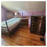 Left Side Upstairs-Twin bed, 2 Chest of Drawers,
