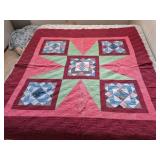 Red Quilt, Hand Quilted