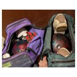 (2) Bowling Balls with Bags, Shoes