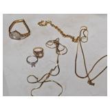 Necklaces, Rings & Elgin Watch