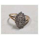 10K Lady's Gold Ring Diamonds? 2.4 grams