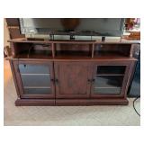Brown Entertainment Center w/ Glass Doors