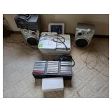 Electronics Lot, Printer, Speakers, Stereo