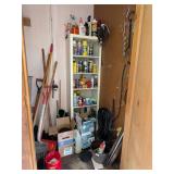 Contents of Garage Closet, Long Handle Tools, Tarp