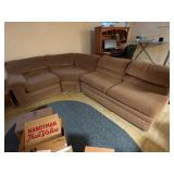 4pc Brown Sectional w/ Reclining Ends