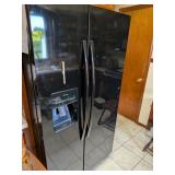 Amana Side by Side Black Refrigerator