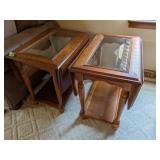 3pc Coffee Table, Ends Tables With Fold Down Sides