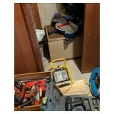 Large Lot of Tools, Circular Saw, Light, Drills