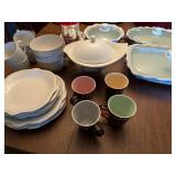 3pc Anchor Hocking Set, Cups, Plates