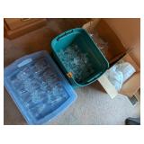 (4 Boxes) Clear Cut Glass Set