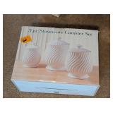 3pc Stone Ware Canister Set
