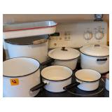 (8+) Granite Ware Pots and Pans
