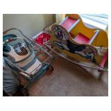Rocking Horse, Old Stroller, Child's Doll Stroller