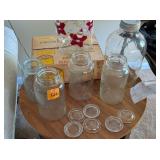 Old Judge Jars and NIB 12 Half Pint Jars