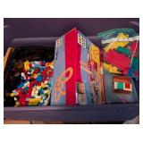 Tote of Legos & Road System Deluxe 6026