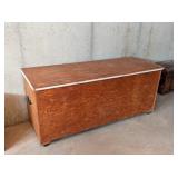 Wooden Chest on Casters