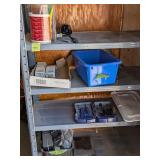 Shelf and Contents, Flashlights, Chargers, Scissor