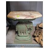 Marble Top Elephant Side Table