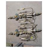 (2) Large Floral Wall Candelabra's