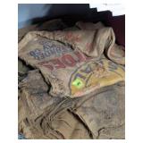 Stack of Gunny Potatoes Sacks