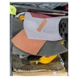 Crate of Sand Paper and Hand Sanders