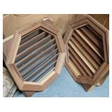 (2) Wooden Screen Arched Louvers in Box