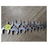 (10) Snap On Crows Feet 3/8 - 1', 2 Others,