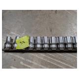 (10) Snap On 8 Sided Socket Set,  Metric 10-19