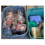 (2) Totes of Beanie Babies and Book
