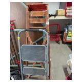 (2) Step Ladders, 1 Wood, 1 Metal
