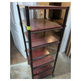 Brown and Black Rolling Cart