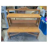 Brown Wooden Display/Plant Stand