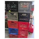 (10) Plastic Milk Crates