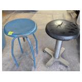 Blue Metal Stool