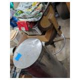 Stool, Trashcan Full of Rags, and Misc