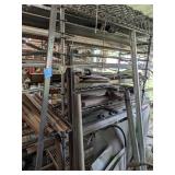 Wire shelf w/Scrap Metal, Angle Iron, Pipe