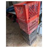 (3) Plastic Milk Crates