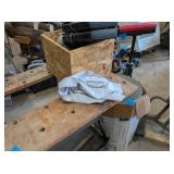 Work Table w.Wood Top, Roller Stand,  Misc
