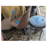 (4) Stools, 2 Have Backs, 2 Without