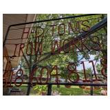 H + D,  Toms Iron Works Sign