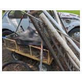 Yellow Metal Wagon and Misc
