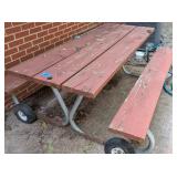Wood Rolling Picnic Table