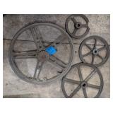 (4) Metal Pulleys