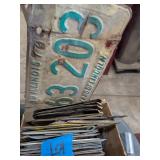 Box of License Plates, 1970's and Newer