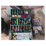 Tackle Box Full of Fishing & Related Items