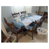 Kitchen Table and Chairs, (2) Captains Chairs