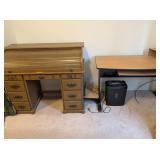 Roll Top Desk, Desk, Paper Shredder