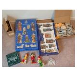 Porcelain Nativity Figures, Elves, Longaburger