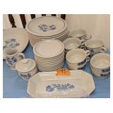 Blue Floral Pfaltzgraff Dining Set